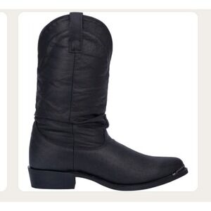 Dingo Men's Amsterdam Black Slouch Leather Boots DI15240-BK Western Biker Rustic